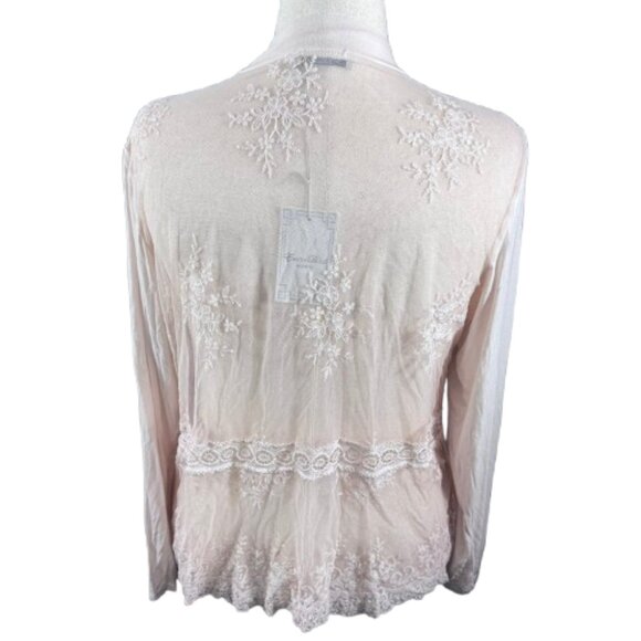 NWT Elena Baldi Sheer Lace Open Front Coquette Fairy Whimsical Cardigan Robe - Picture 6 of 10